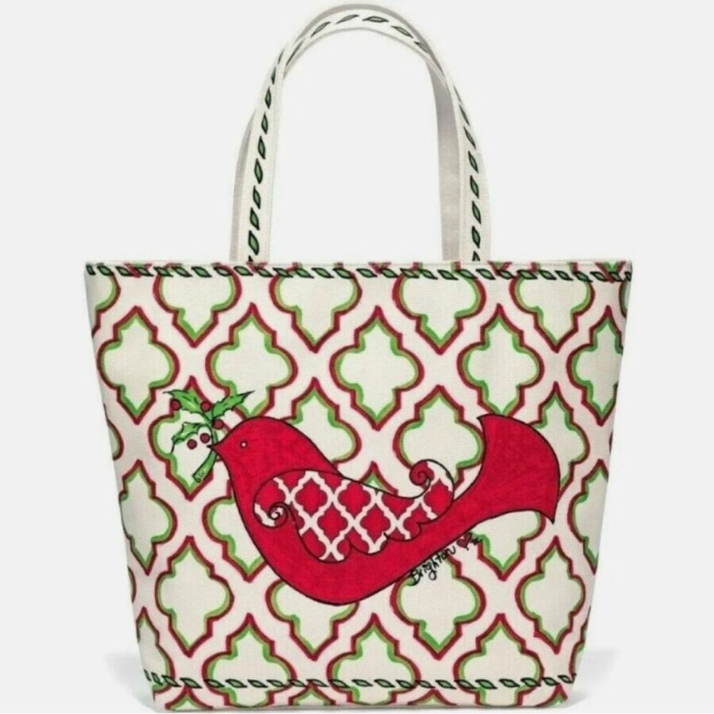 Brighton Love & Joy Christmas Holiday Canvas Tote Bag